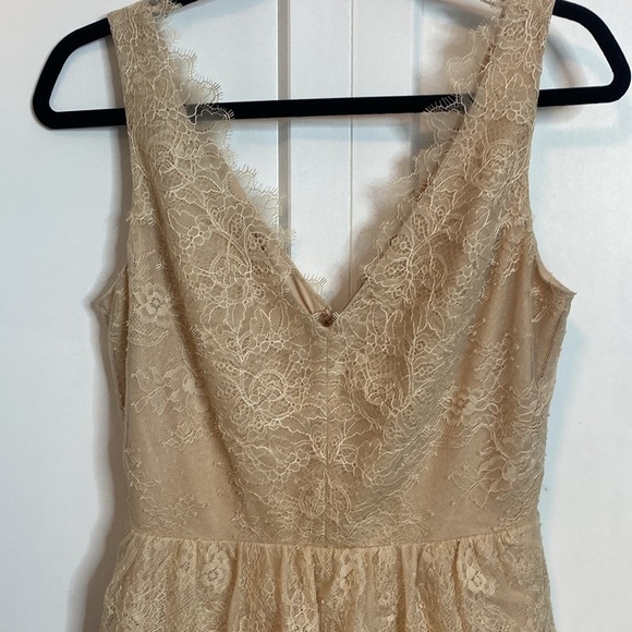 BCBg MaxAzria | Willa Lace Sleeveless Dress in Cream Tan - tiered layers - small - Picture 5 of 9